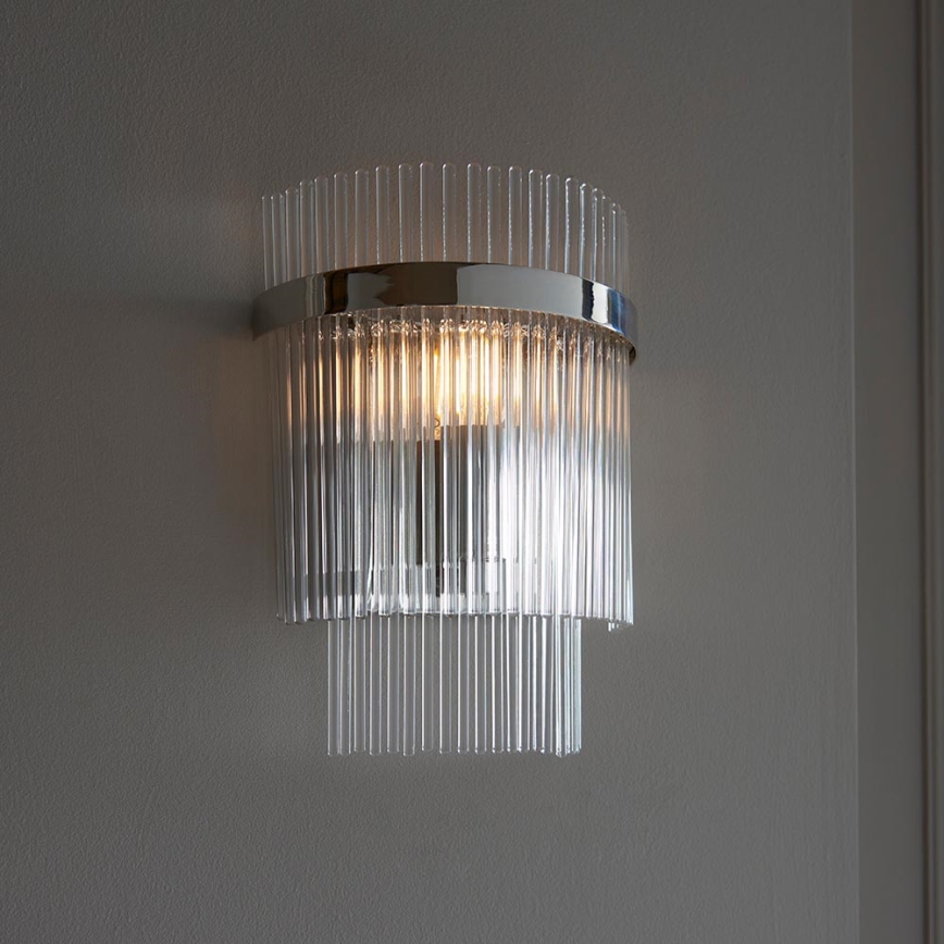 Endon 104114 - Wandlamp MARIETTA 1xE14/6W/230V glanzend chroom/doorzichtig