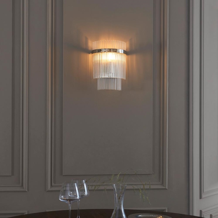 Endon 104114 - Wandlamp MARIETTA 1xE14/6W/230V glanzend chroom/doorzichtig