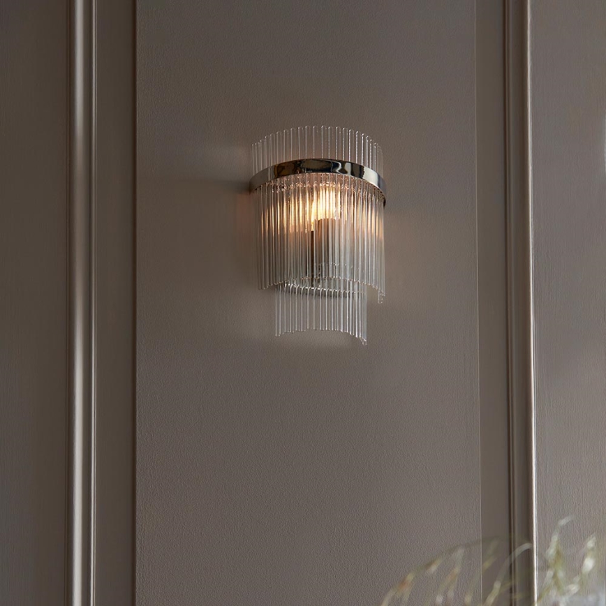 Endon 104114 - Wandlamp MARIETTA 1xE14/6W/230V glanzend chroom/doorzichtig
