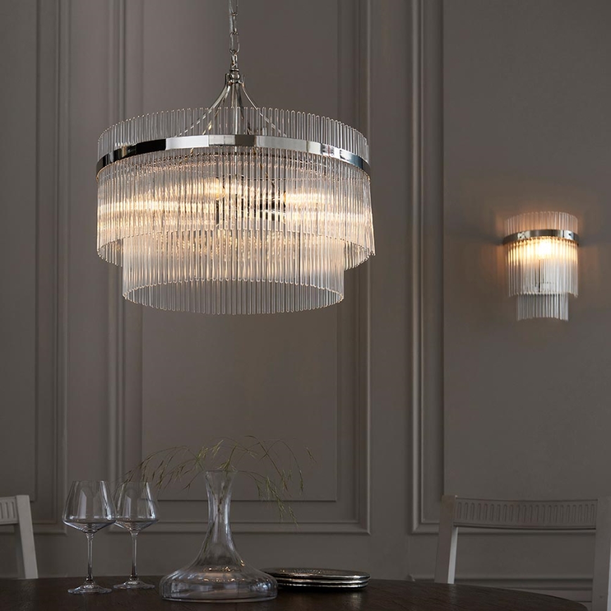 Endon 104114 - Wandlamp MARIETTA 1xE14/6W/230V glanzend chroom/doorzichtig