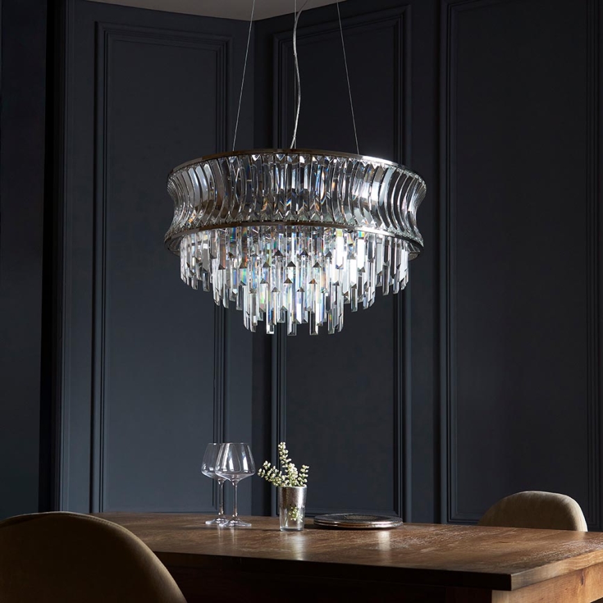 Endon 104530 - Kroonluchter met ketting 9xE14/6W/230V glanzend chroom