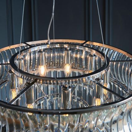 Endon 104530 - Kroonluchter met ketting 9xE14/6W/230V glanzend chroom