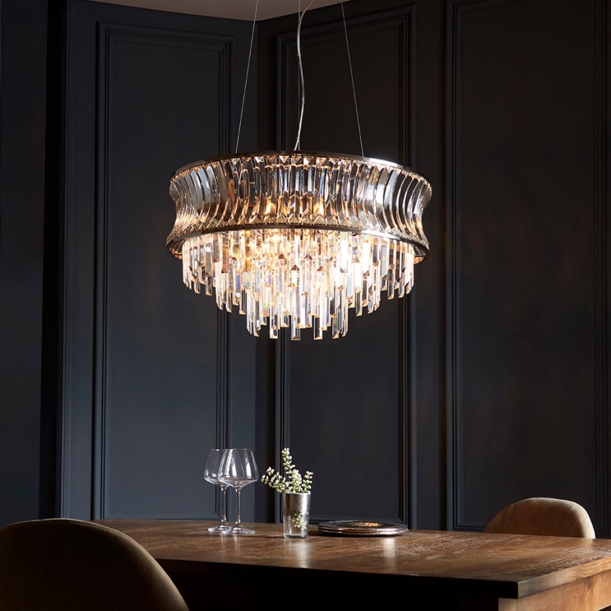 Endon 104530 - Lustre suspendu sur chaîne 9xE14/6W/230V chrome brillant