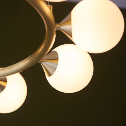 Endon 106008 - Hanglamp OTIS met kabel 10xG9/3W/230V goudkleurig