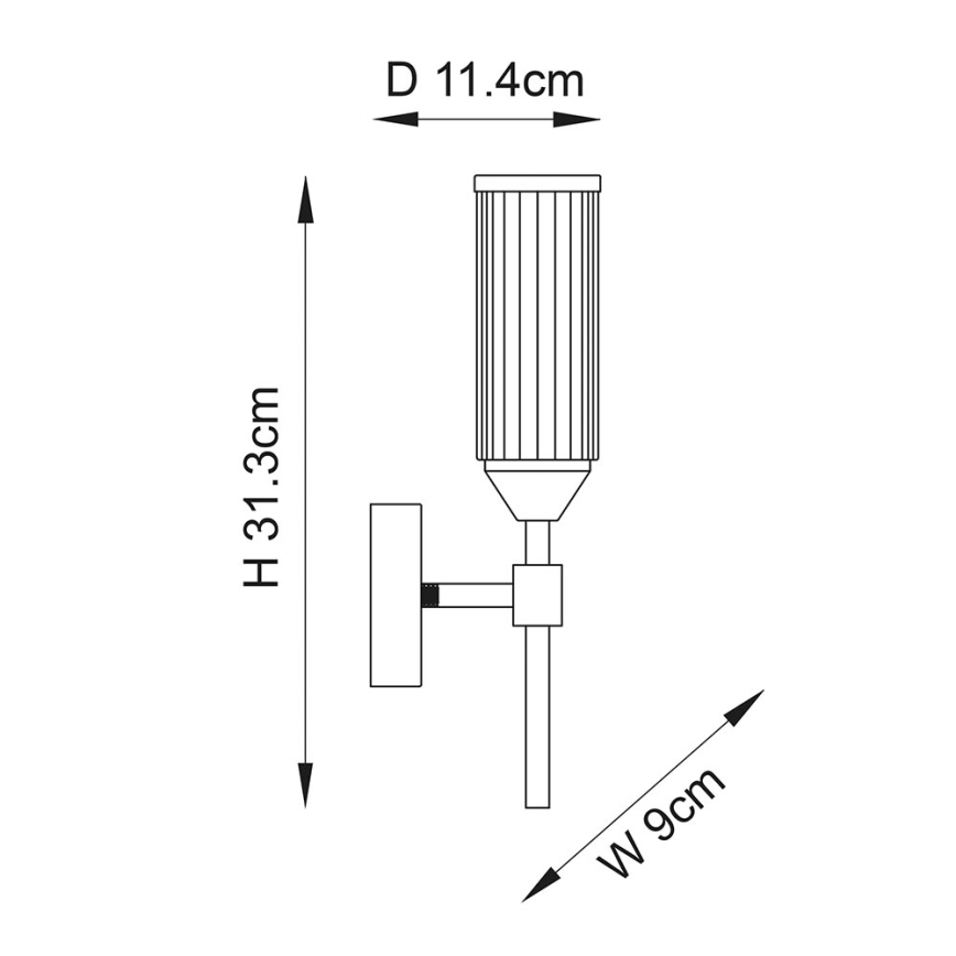 Endon 106258 - Wandlamp TOUR 1xG9/3W/230V messing