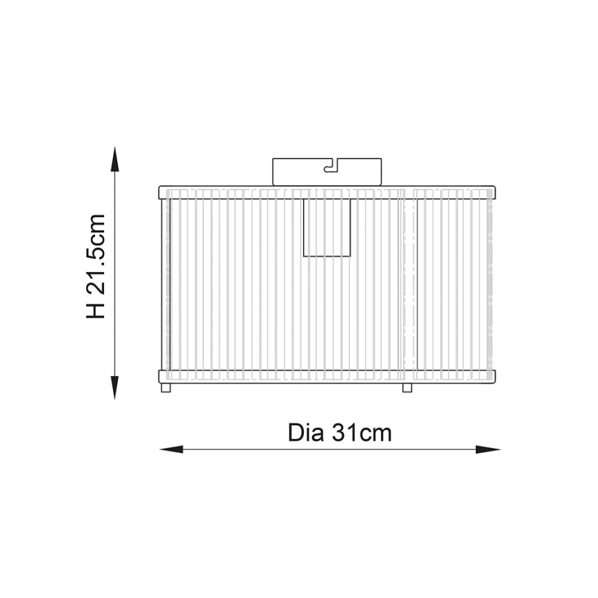 Endon 106265 - Plafondlamp RIDGETON 1xE27/10W/230V messing