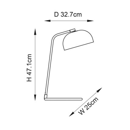 Endon 106336 - Lampe de table BRAIR 1xE14/7W/230V noire