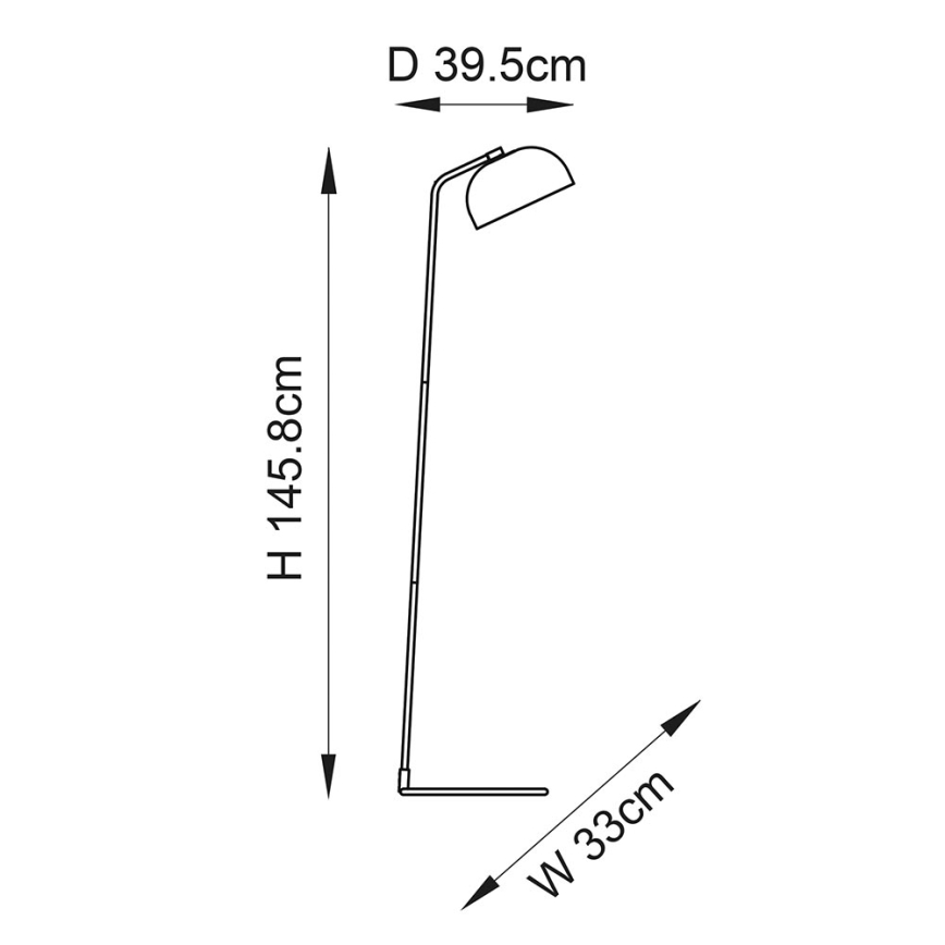 Endon 106337 - Vloerlamp BRAIR 1xE27/10W/230V zwart