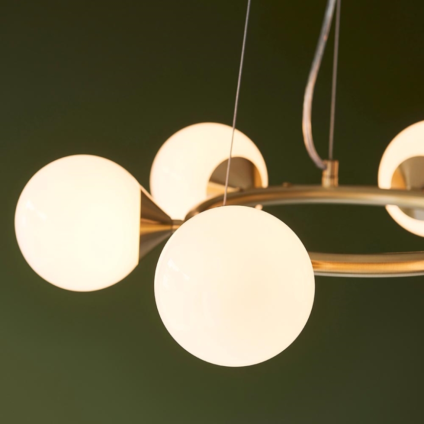 Endon 106390 - Hanglamp OTIS aan kabel 6xG9/3W/230V goudkleurig