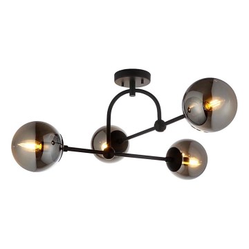 Endon 106662 - Bevestigde hanglamp ONTARIO 4xE14/7W/230V zwart/gerookt