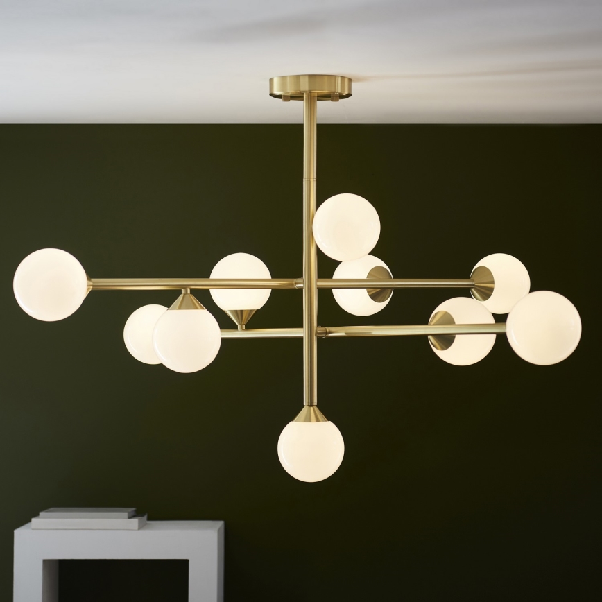 Endon 106754 - Lustre sur tige OTIS 10xG9/5W/230V doré