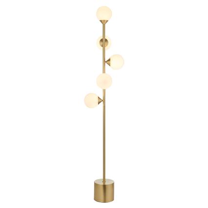 Endon 106756 - Staande lamp OTIS 5xG9/3W/230V goud/wit