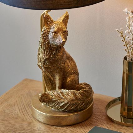 Endon 106796 - Lampe de table FOX 1xE14/6W/230V noir/laiton