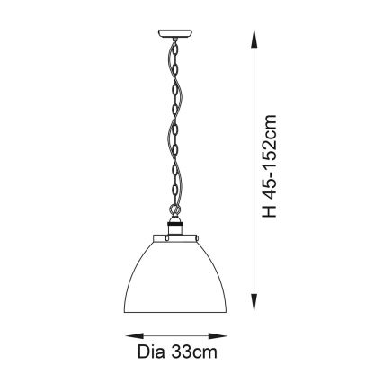 Endon 106895 - Koperen hanglamp aan ketting HANSEN 1xE27/10W/230V