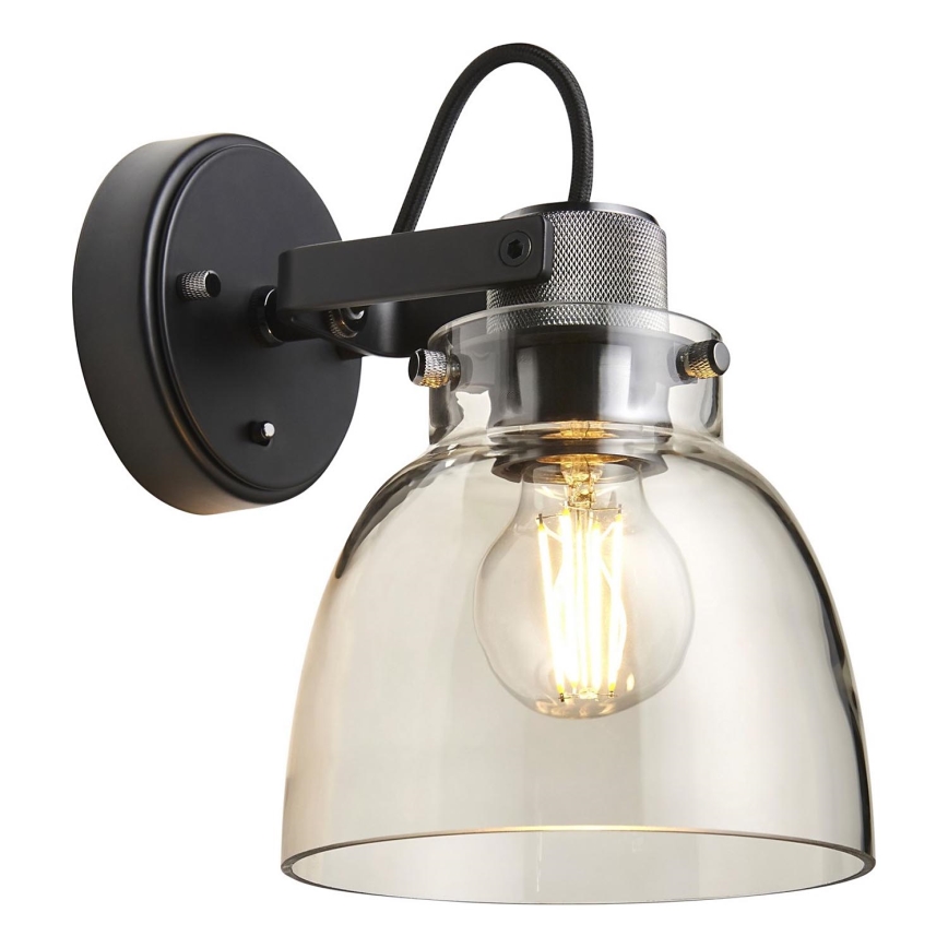 Endon 107011 - Applique murale spot URBAN 1xE27/10W/230V noir/noir fumé