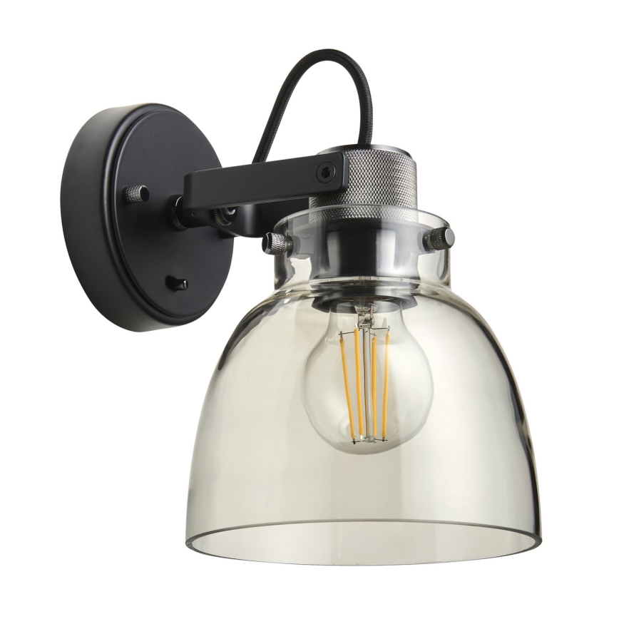 Endon 107011 - Applique murale spot URBAN 1xE27/10W/230V noir/noir fumé