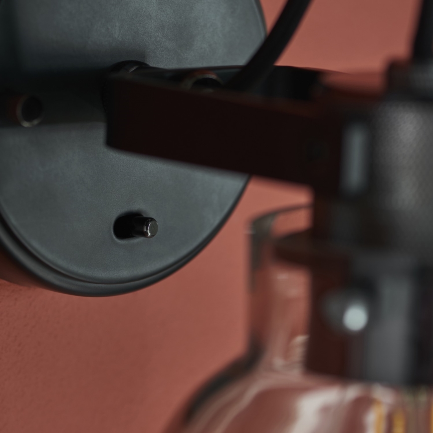 Endon 107011 - URBAN wandspot 1xE27/10W/230V zwart/rookzwart