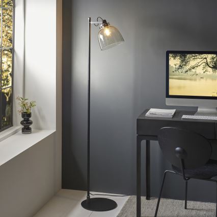 Endon 107013 - Staande Lamp URBAN 1xE27/10W/230V zwart/gerookt