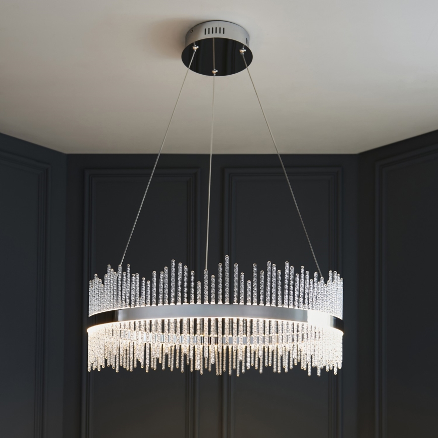 Endon 107108 - LED-hanglamp aan kabel LED/56W/230V 3000K glanzend chroom