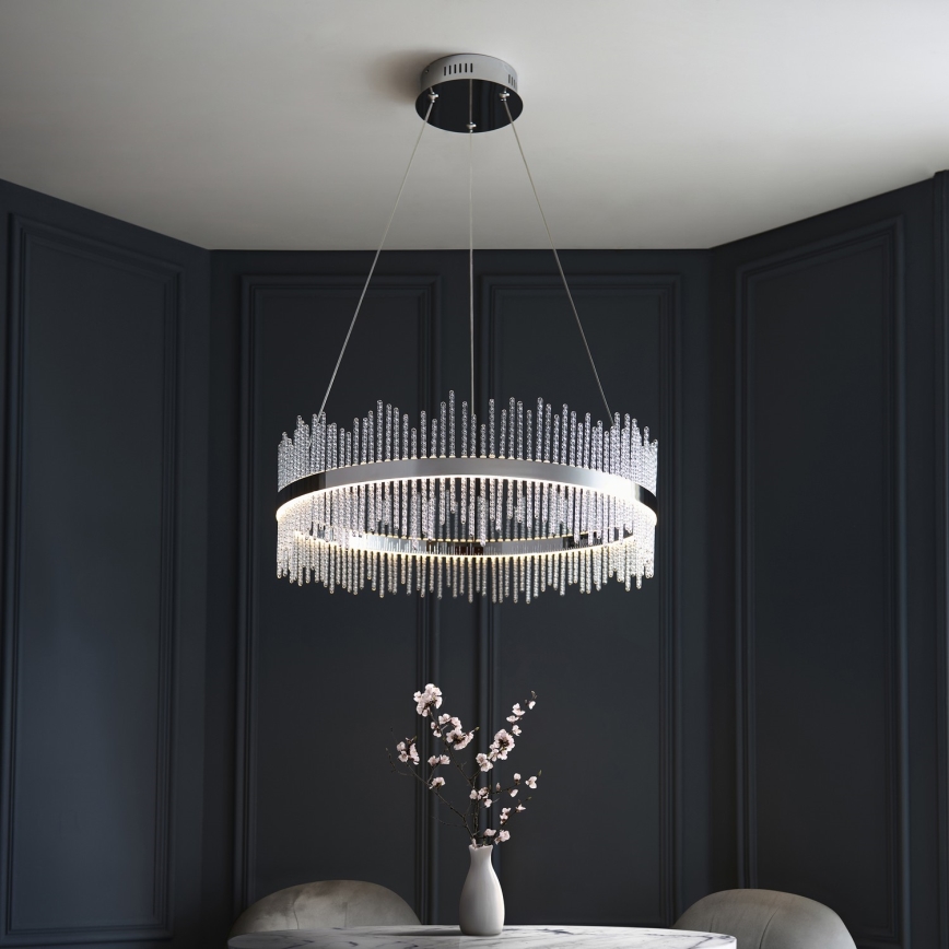Endon 107108 - LED-hanglamp aan kabel LED/56W/230V 3000K glanzend chroom