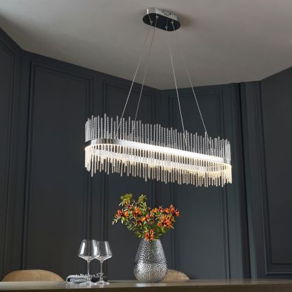 Endon 107109 - LED-kroonluchter aan kabel LED/47W/230V 3000K glanzend chroom