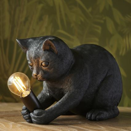 Endon 107390 - Lampe de table KITTEN 1xE14/7W/230V noir