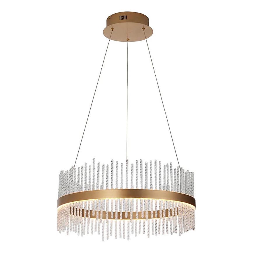 Endon 107671 - Dimbare LED hanglamp aan een koord ADRIEL LED/41W/230V 3000K diameter 51 cm goud/doorzichtig