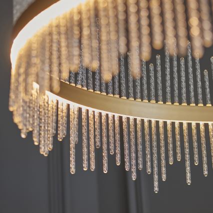 Endon 107672 - LED dimbare pendellamp aan kabel ADRIEL LED/83W/230V 3000K Ø 89 cm goud/helder