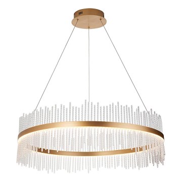 Endon 107672 - LED dimbare pendellamp aan kabel ADRIEL LED/83W/230V 3000K Ø 89 cm goud/helder