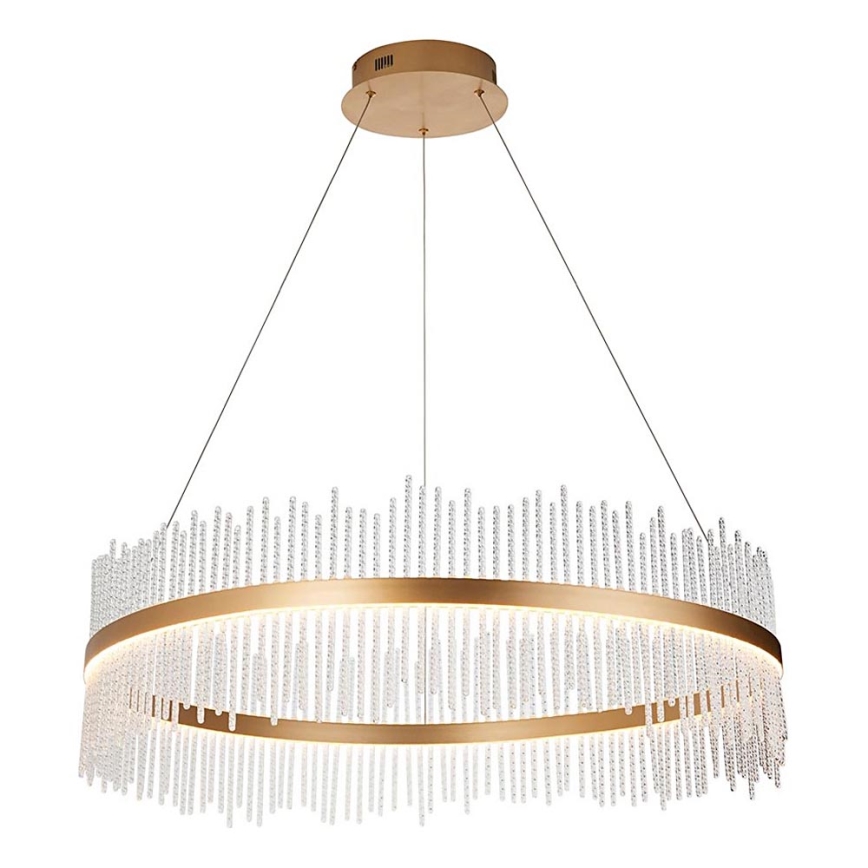 Endon 107672 - LED dimbare pendellamp aan kabel ADRIEL LED/83W/230V 3000K Ø 89 cm goud/helder