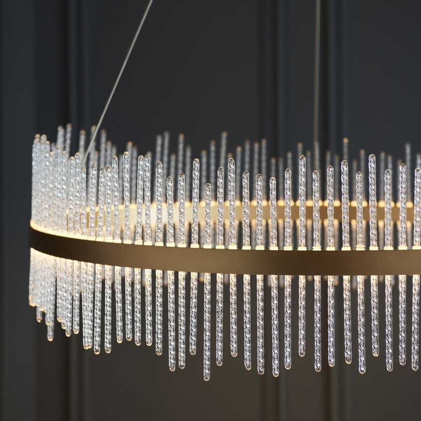 Endon 107672 - Lustre LED dimmable suspendu sur câble ADRIEL LED/83W/230V 3000K Ø 89 cm doré/transparent