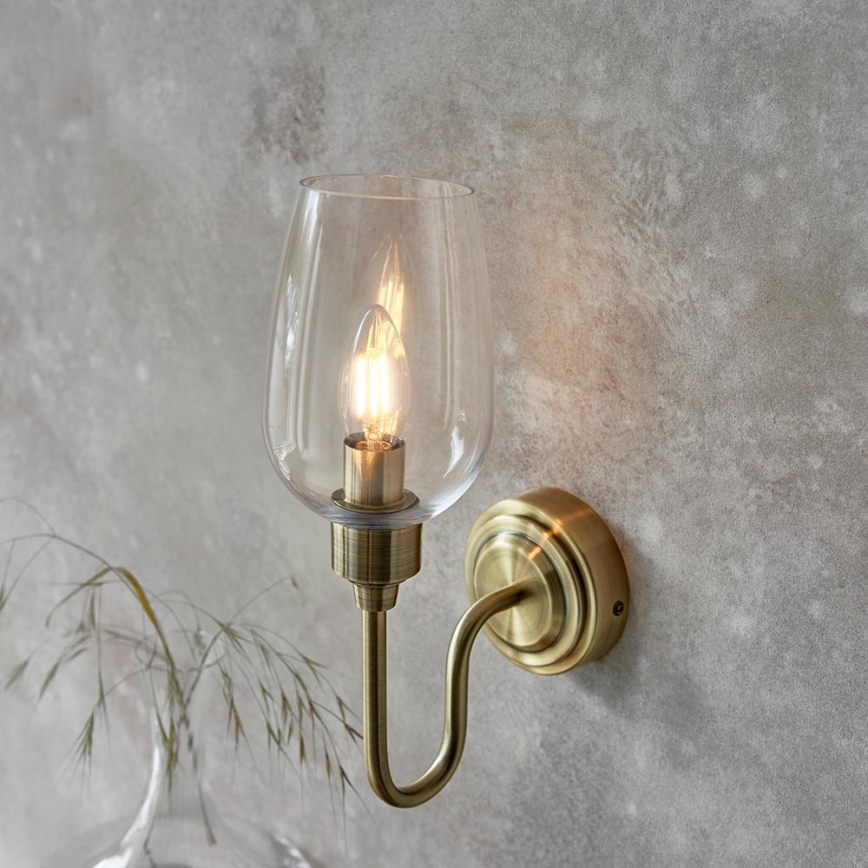 Endon 107792 - Wandlamp STOURTON 1xE14/6W/230V messing