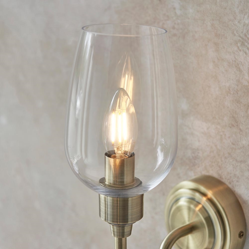 Endon 107792 - Wandlamp STOURTON 1xE14/6W/230V messing