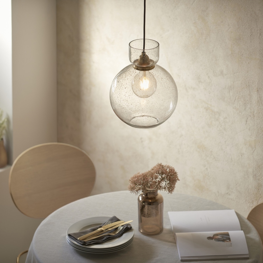 Endon 107948 - Suspension sur câble 1xE27/10W/230V doré/gris fumé