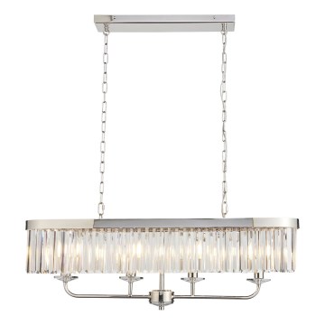 Endon 109058 - Kroonluchter aan ketting 4xE14/6W/230V glanzend chroom