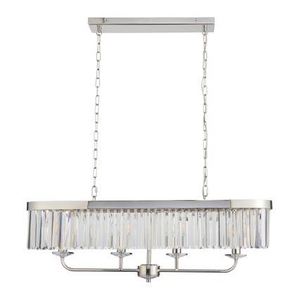 Endon 109058 - Kroonluchter aan ketting 4xE14/6W/230V glanzend chroom