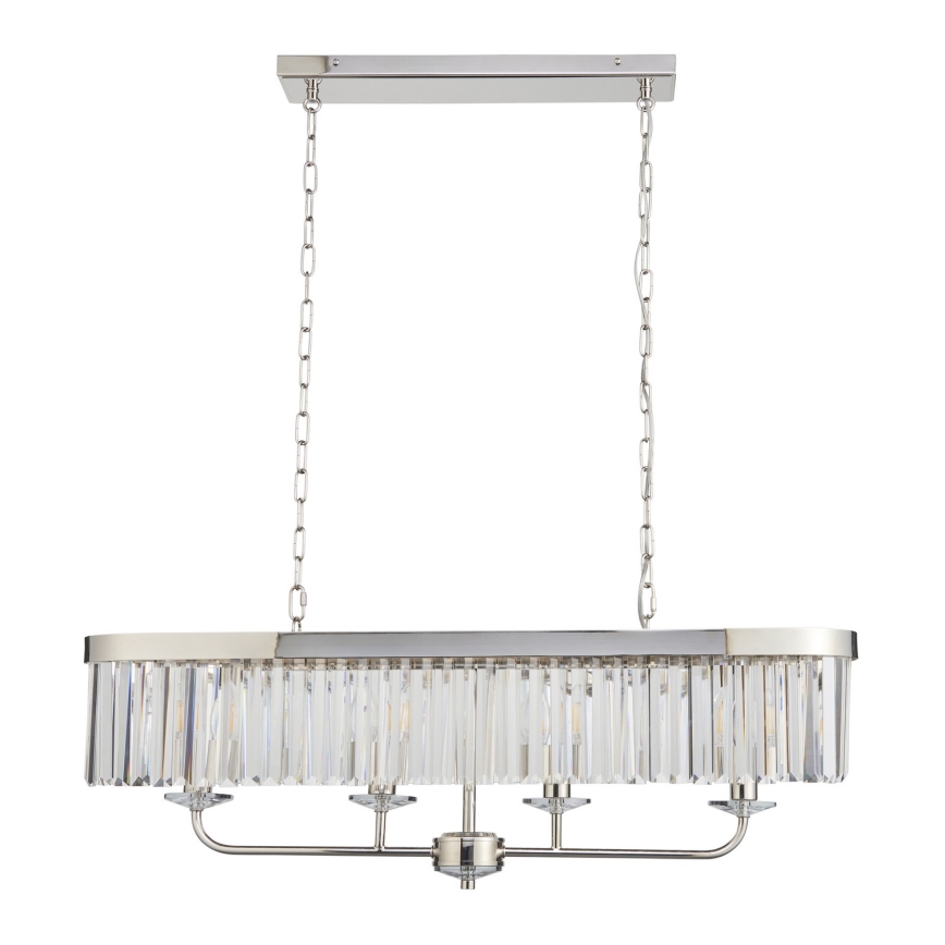 Endon 109058 - Kroonluchter aan ketting 4xE14/6W/230V glanzend chroom