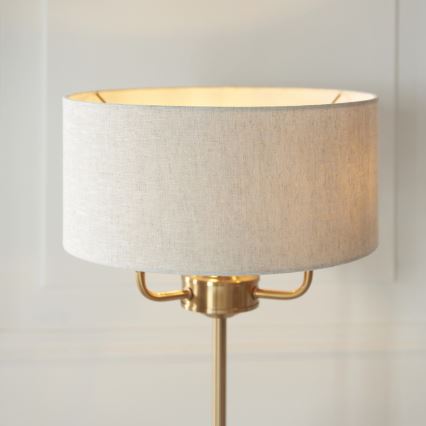 Endon 110721 - Lampe de table HIGHCLERE 3xE14/18W/230V beige/laiton d. 32 cm
