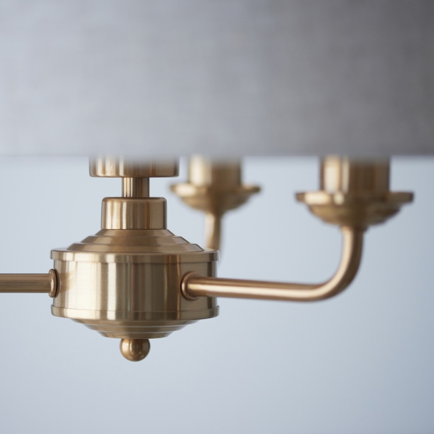 Endon 110723 - Suspension chaîne HIGHCLERE 3xE14/40W/230V beige/laiton