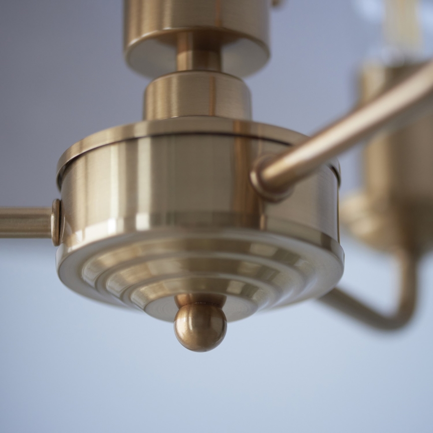 Endon 110723 - Suspension chaîne HIGHCLERE 3xE14/40W/230V beige/laiton