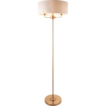 Endon 110724 - Staande Lamp HIGHCLERE 1xE14/40W/230V beige/messing