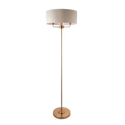 Endon 110724 - Staande Lamp HIGHCLERE 1xE14/40W/230V beige/messing