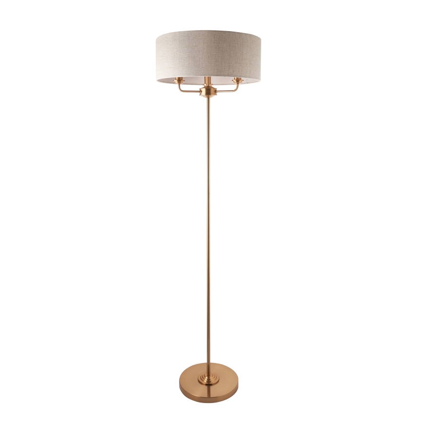 Endon 110724 - Staande Lamp HIGHCLERE 1xE14/40W/230V beige/messing