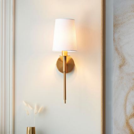 Endon 110738 - Wandlamp 1xE14/6W/230V wit/goud