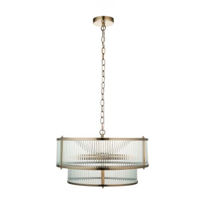 Endon 110944 - Kroonluchter aan ketting RIDGETON 5xE14/6W/230V messing
