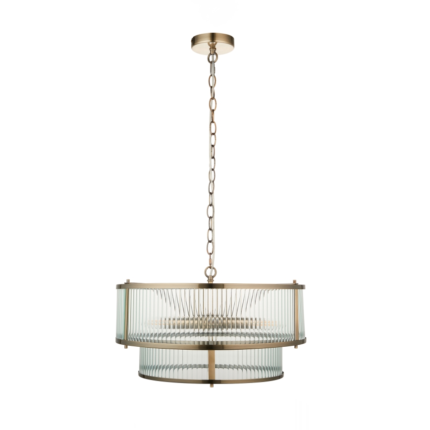 Endon 110944 - Kroonluchter aan ketting RIDGETON 5xE14/6W/230V messing