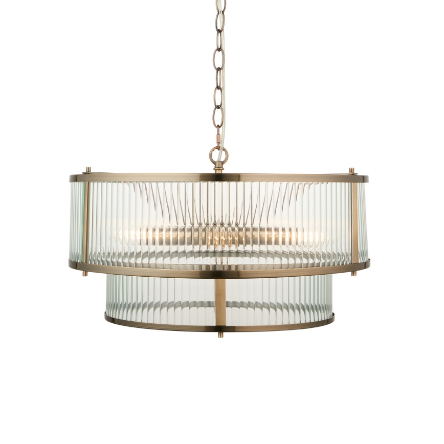 Endon 110944 - Kroonluchter aan ketting RIDGETON 5xE14/6W/230V messing