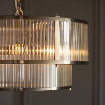 Endon 110944 - Kroonluchter aan ketting RIDGETON 5xE14/6W/230V messing