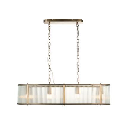 Endon 110945 - Hanglamp aan een ketting RIDGETON 4xE14/6W/230V messing/doorzichtig