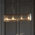 Endon 110945 - Suspension chaîne RIDGETON 4xE14/6W/230V laiton/transparent